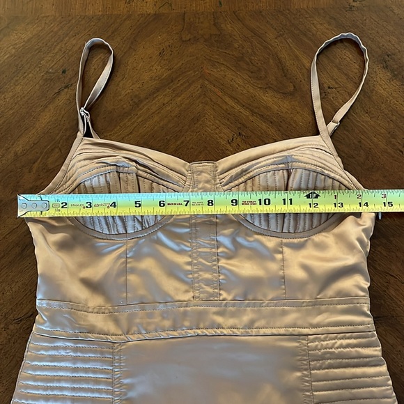 Oscar the Third Corset Dress in Nude 100% Silk Sz S - Picture 8 of 16